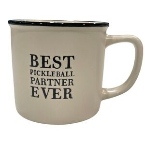 Santa Barbara Design Studio Best Pickleball Partner Ever Coffee Mug Cream Black